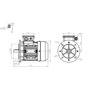 Silnik elektryczny 0,75kW 900 obr/min. 90B5